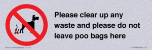Please clear up any waste and please do not leave poo bags here